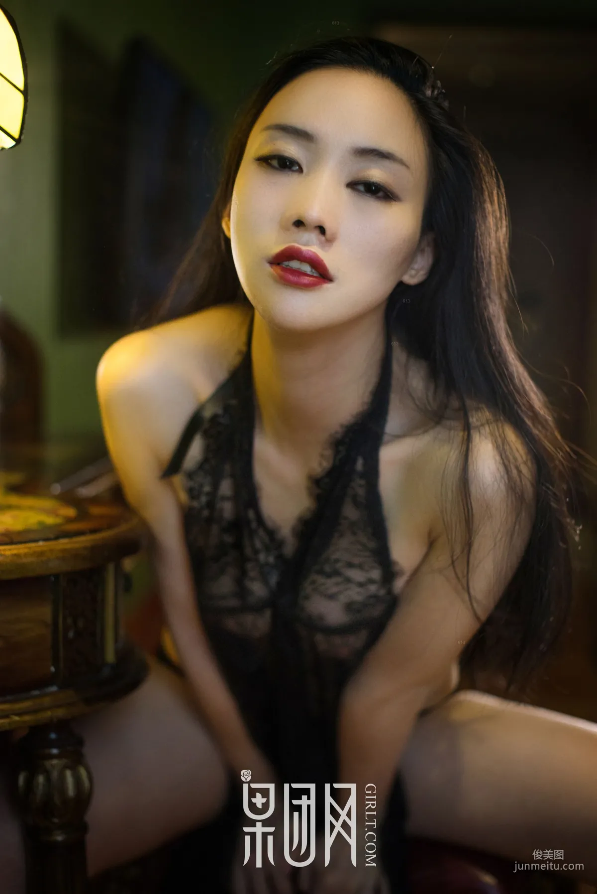 EMILY《Wrapped in Black Stockings, Oriental Beauty Blooms for You Tonight》 [Girlt] NO.071 Photo Set photo 25