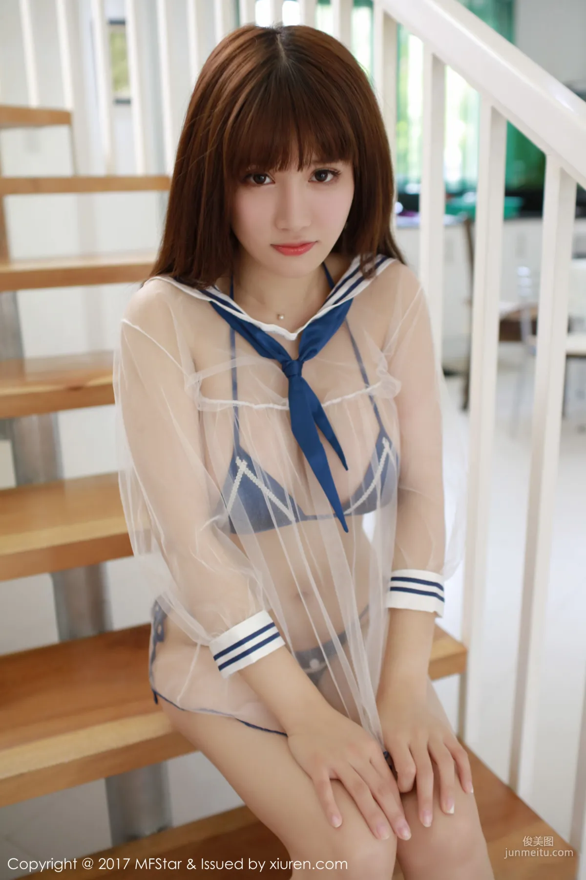 K8 Aojiao Mengmeng Vivian 《Sexy Halter Top + Semi-Transparent Bikini》 [MFStar] Vol.105 Photo Set photo 33