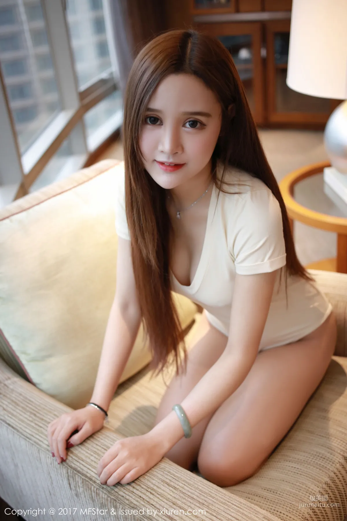Shanshan, Sexy Bodysuit + White Shirt [MFStar] Vol.108 Photo Set photo 2