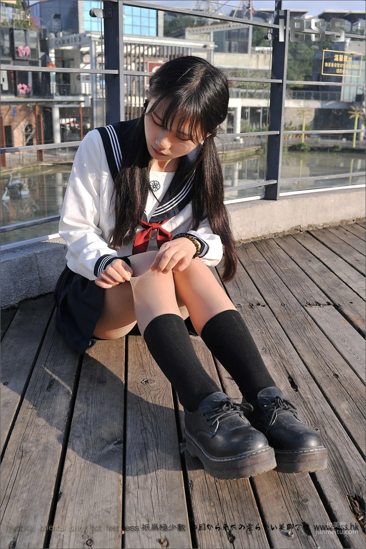 Silk Stockings Bento 041 Qi Qi, Uniform Series JK Excerpt Edition [IESS] Photo Set photo 24