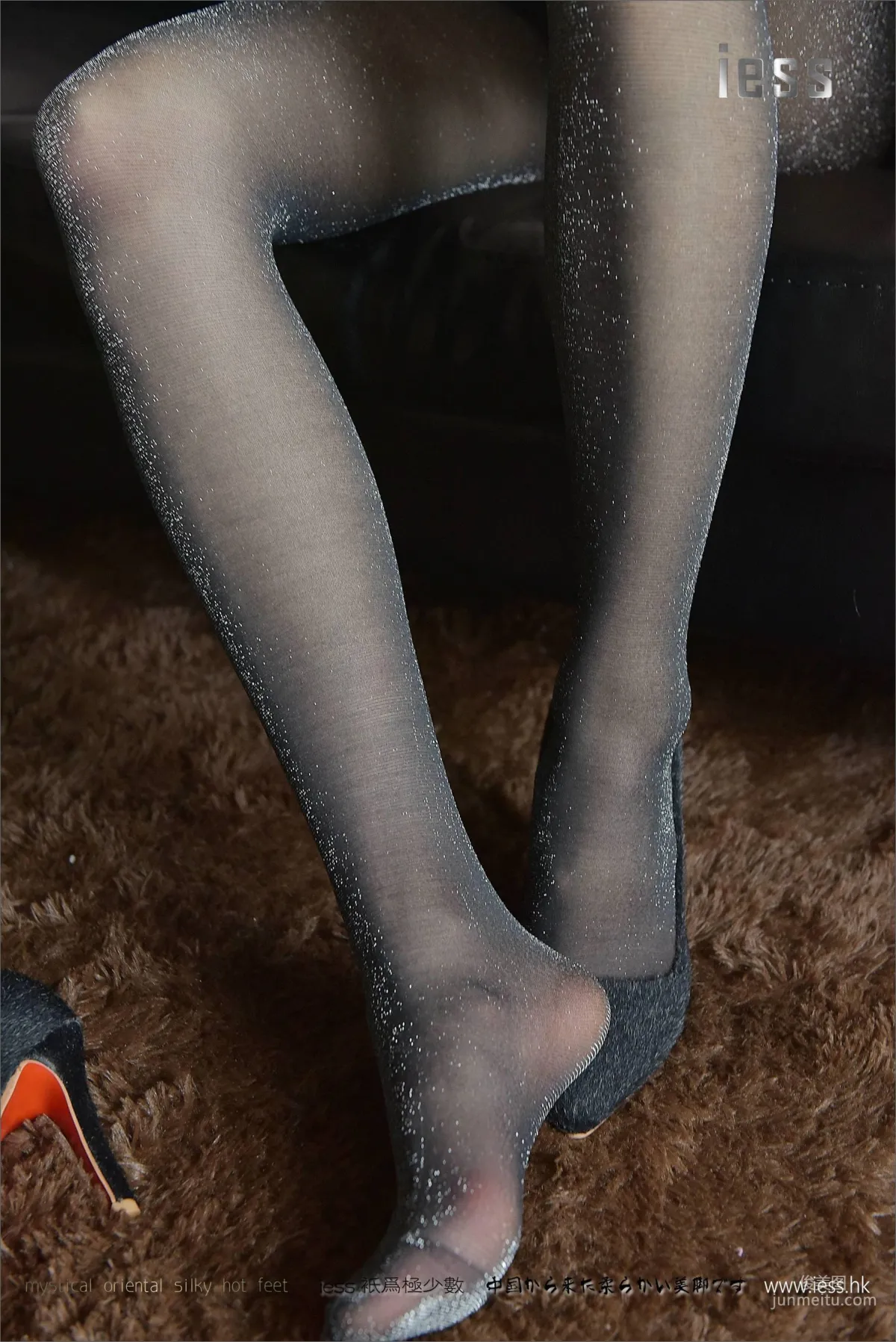Silk Stockings Bento 106 Xiao Liu Silver Sparkle Stockings Under Uniform [IESS] Photo Set photo 81