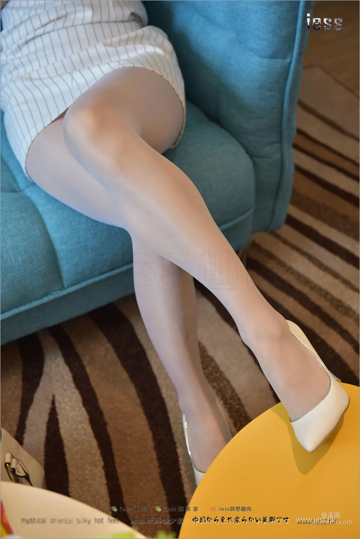 Silk Stockings Bento 140 Qiuqiu, White High Heels White Stockings White Suit Skirt [IESS] Photo Set photo 3