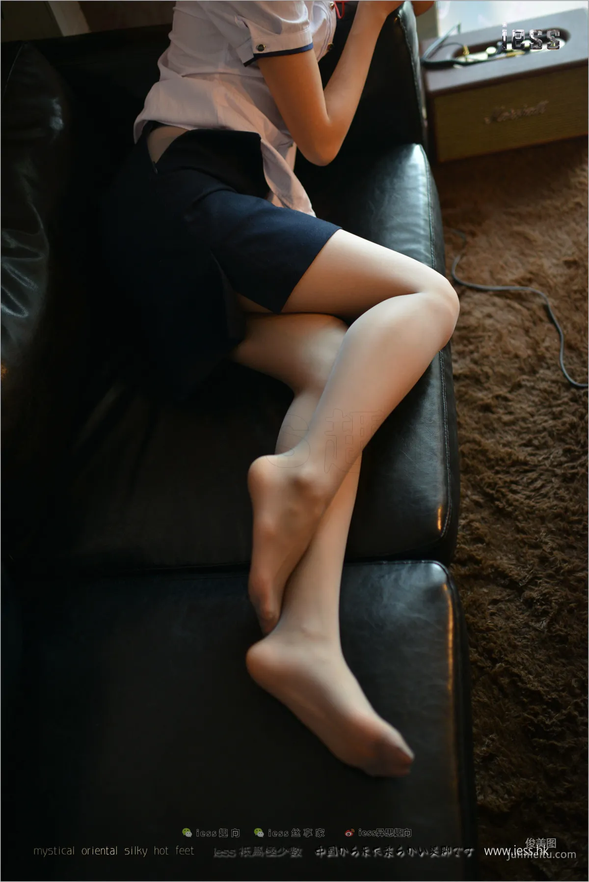Silk Stockings Bento 135 New Model momo, Gray Stockings OL in Flats [IESS] Photo Set photo 95