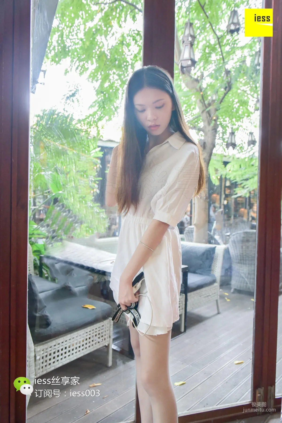 Silk Enjoyer 072 Qi Qi "Super Beautiful One-Button High Grey Stockings" [IESS] Photo Set photo 78