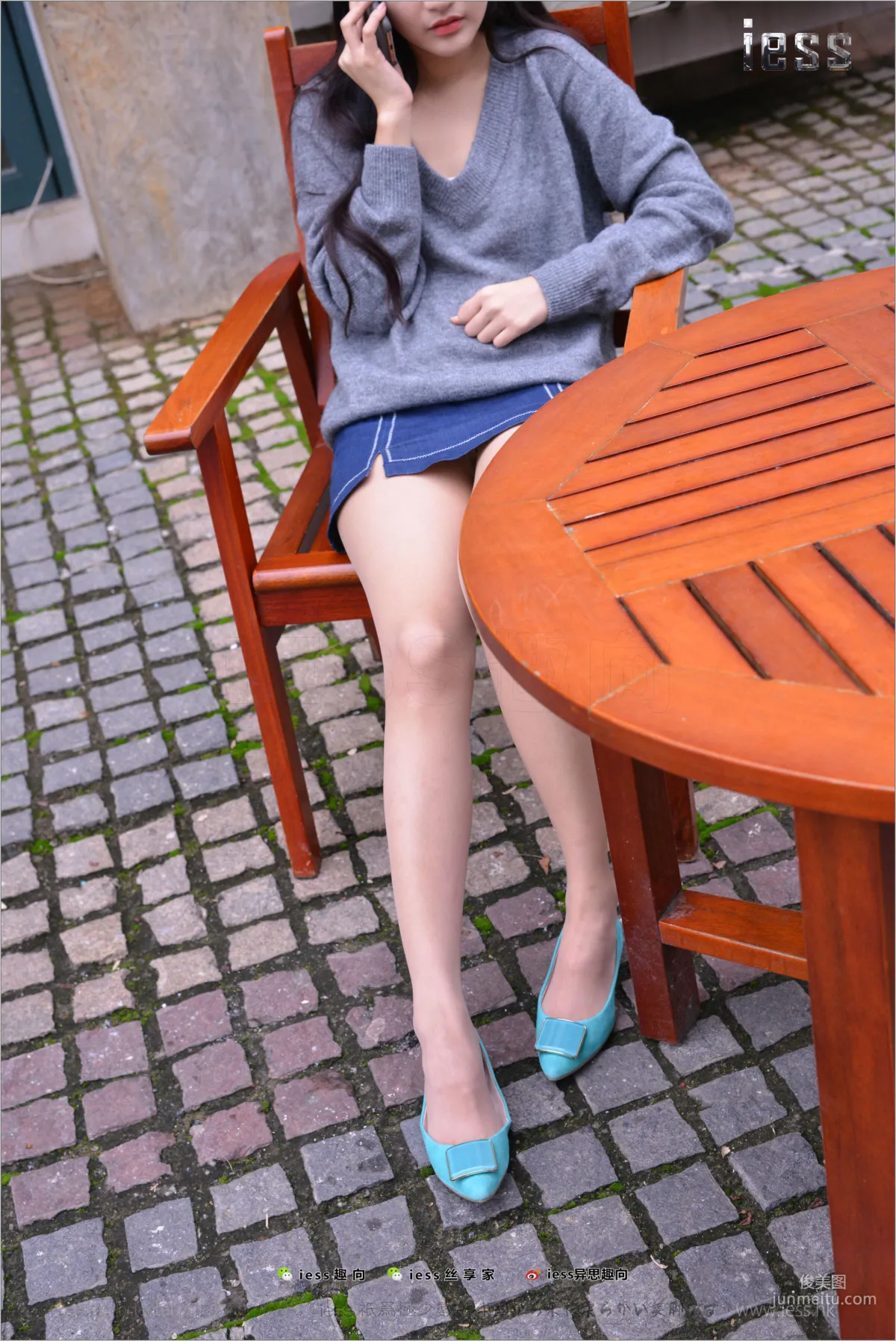 Silk Stockings Bento 173 Shi Qi, Blue Small Heels Double Eleven Special [IESS] Photo Set photo 31