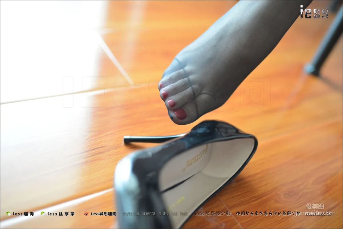 Silk Stockings Bento 162 Fang Fang, Wife's Black Stockings Feet, [IESS] Photo Set photo 9