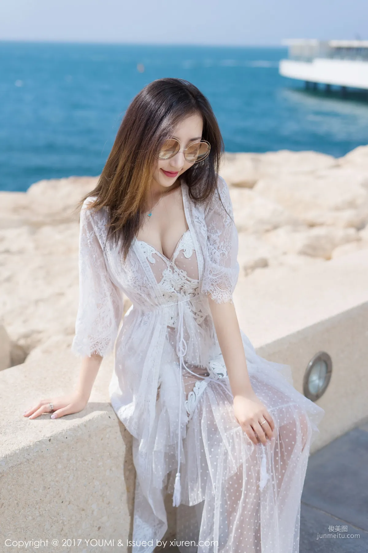 Yumi- Youmei Blue Sky Silver Beach White Clouds Beauty [YouMi] VOL.088 Photo Set photo 41