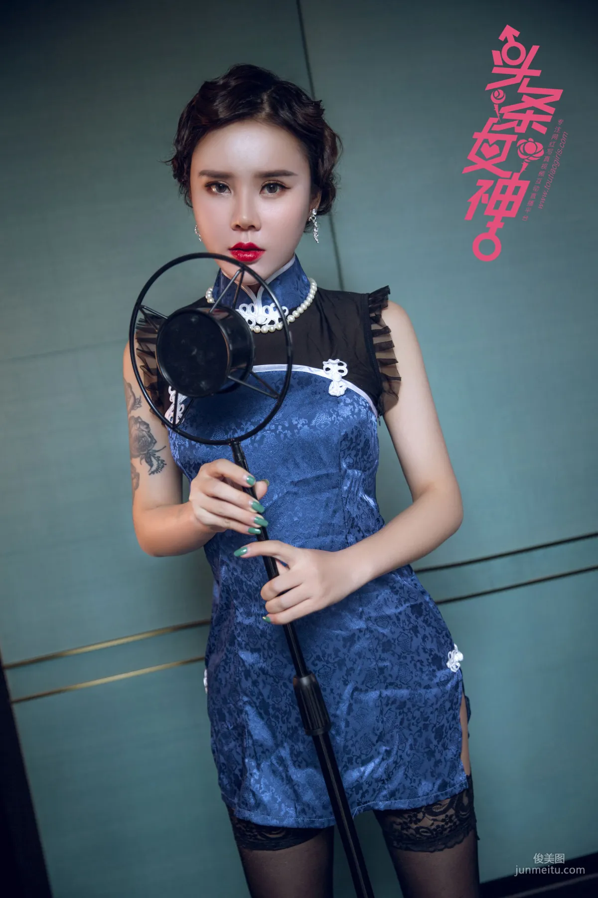 Ai Lisha 'Night Shanghai Qipao LOGO' [TouTiao Goddess] Photo Set photo 10