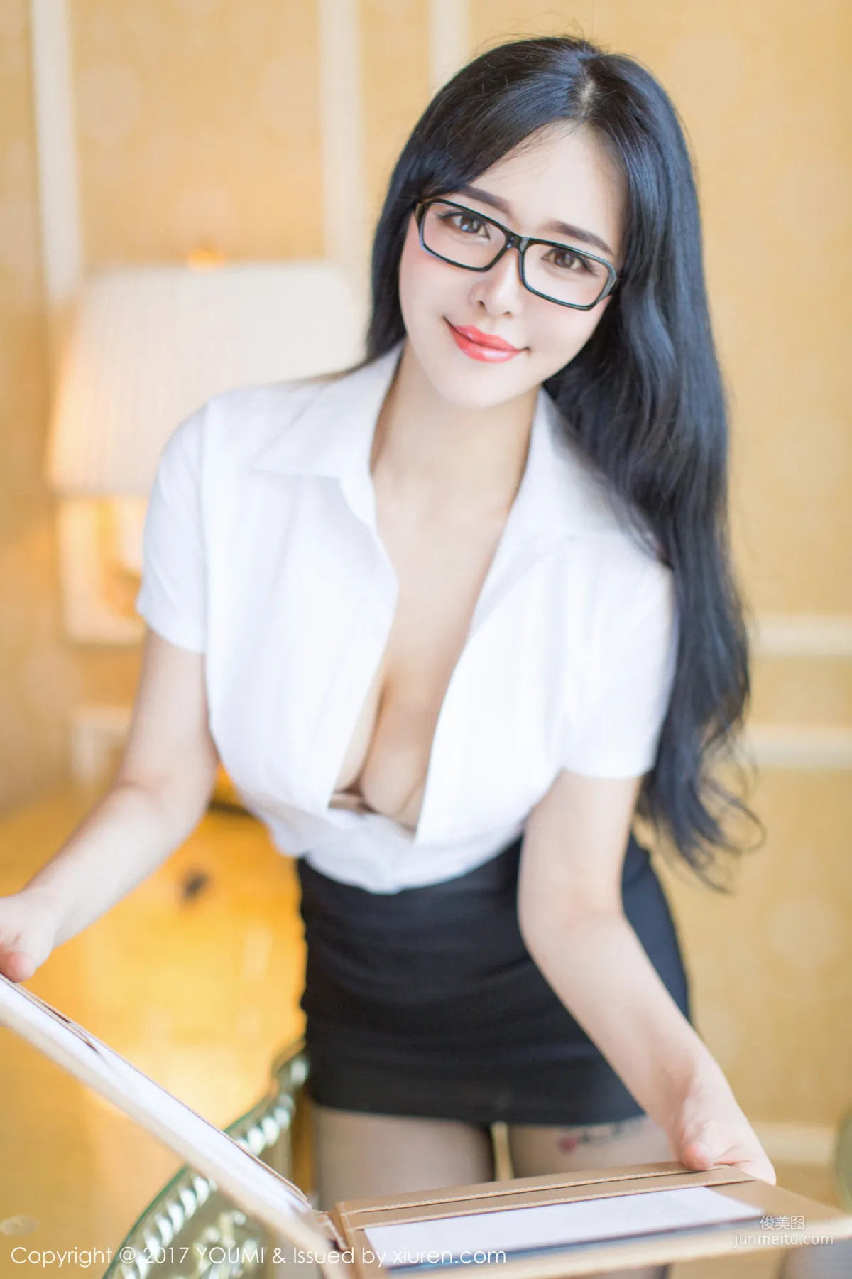 Liu Yuer, Black Stockings and Glasses Office Lady [YouMi] VOL.086 Photo Set photo 18