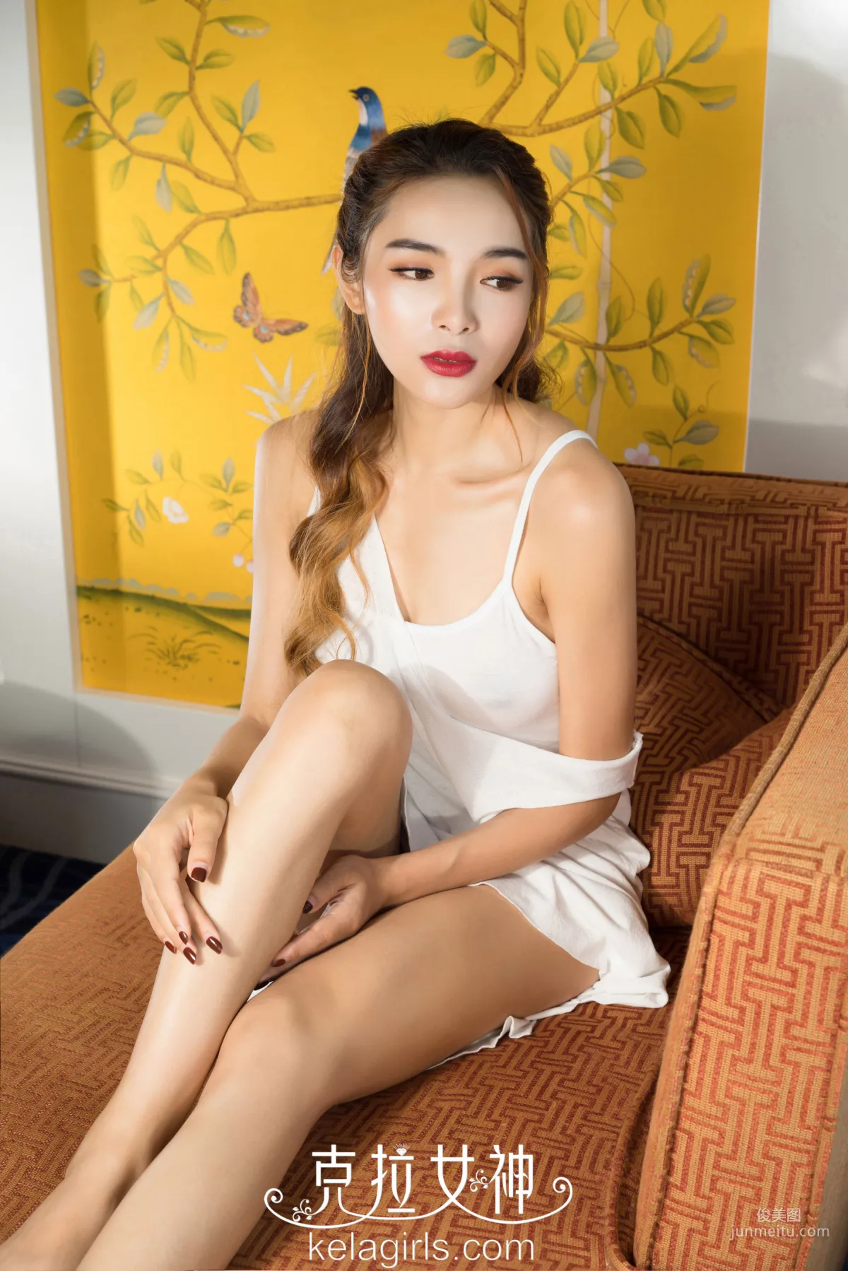 Man Qiong Fiery Red Lips [Kelagirls] Photo Set photo 6