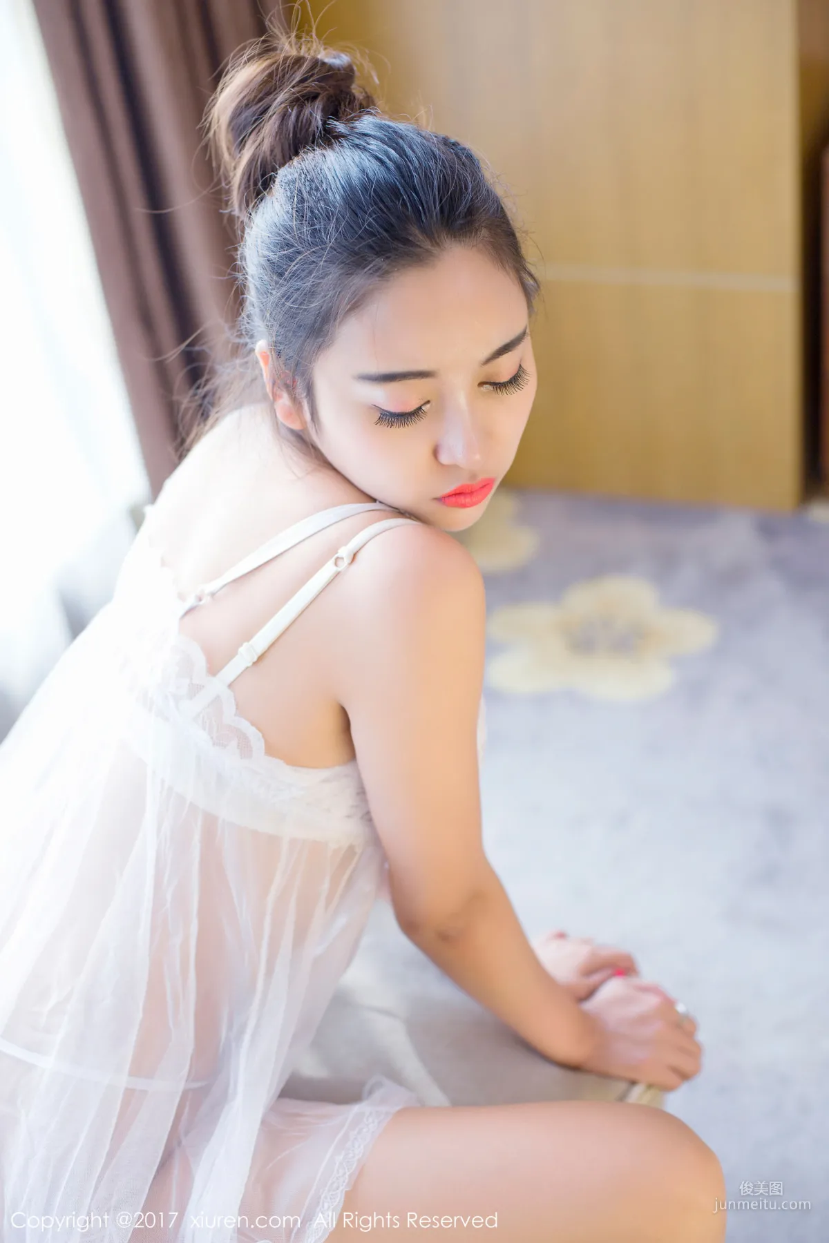 Li Zixi Lace Pajamas + Revealing Half-Sphere School Swimsuit [XiuRen] NO.849 Photo Set photo 7