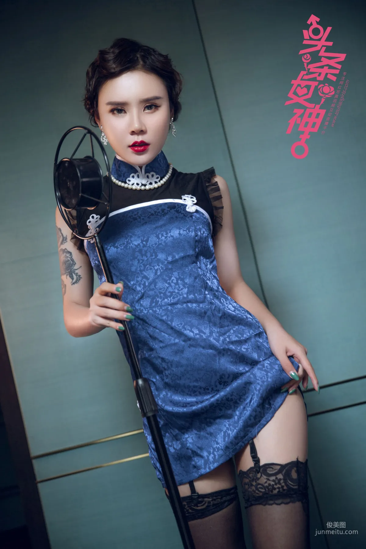 Ai Lisha 'Night Shanghai Qipao LOGO' [TouTiao Goddess] Photo Set photo 16