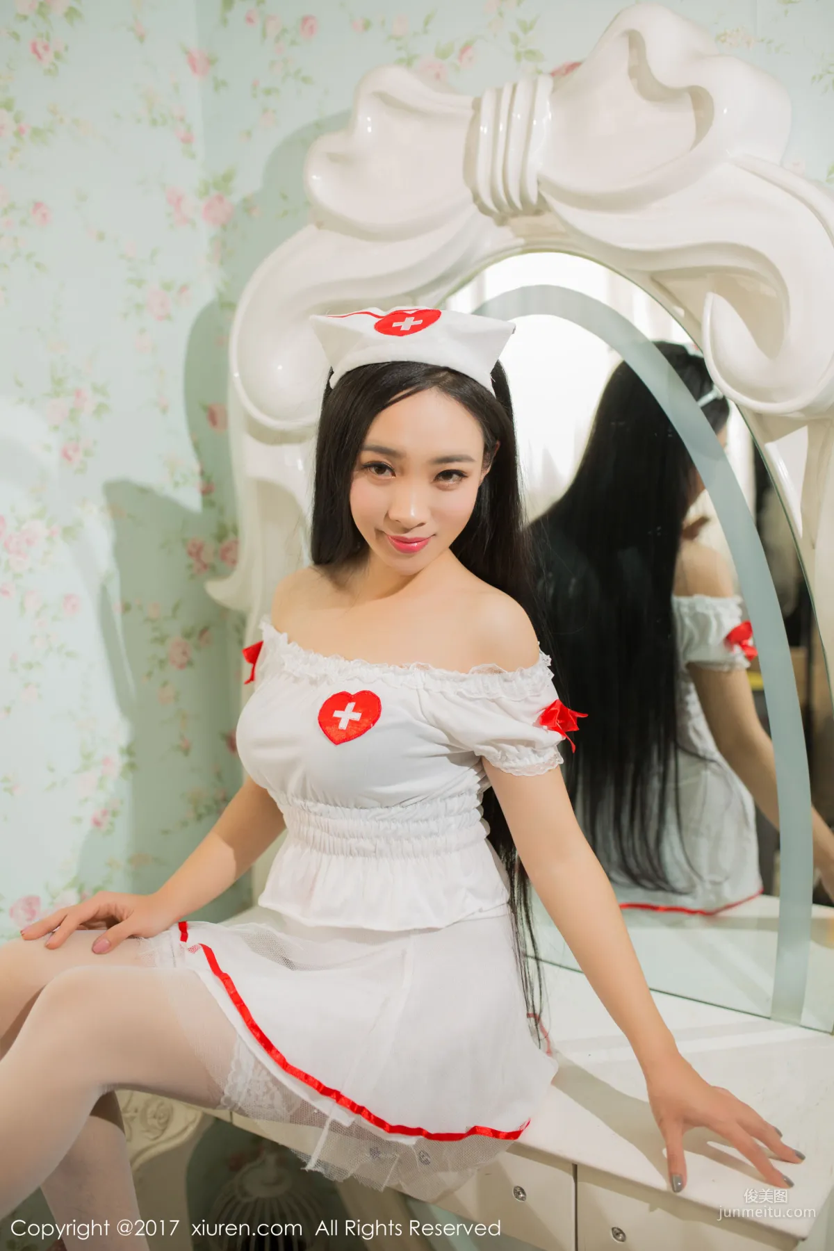 Aier 521, Black Stockings Bunny Girl + Sexy Nurse Uniform [XiuRen] NO.877 Photo Set photo 29