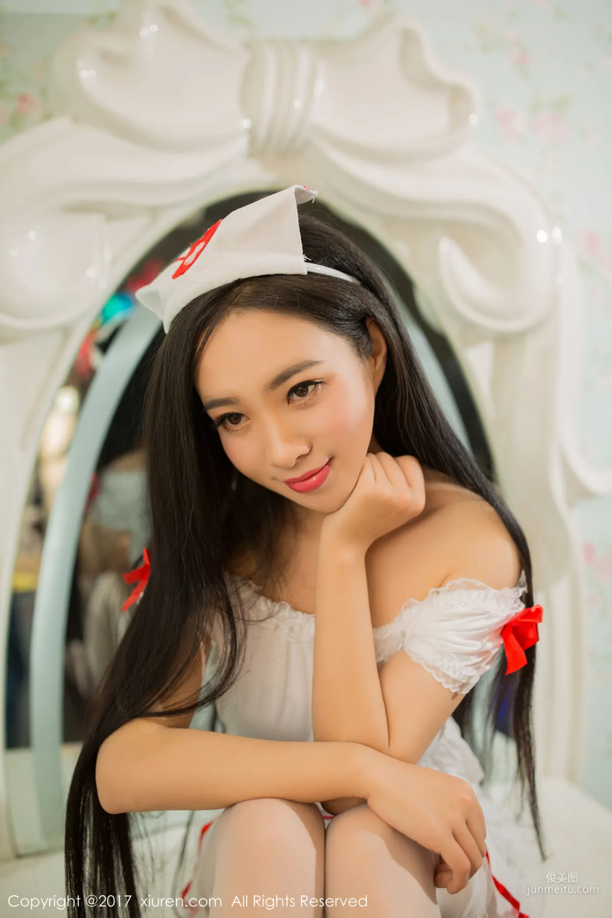 Aier 521, Black Stockings Bunny Girl + Sexy Nurse Uniform [XiuRen] NO.877 Photo Set photo 36