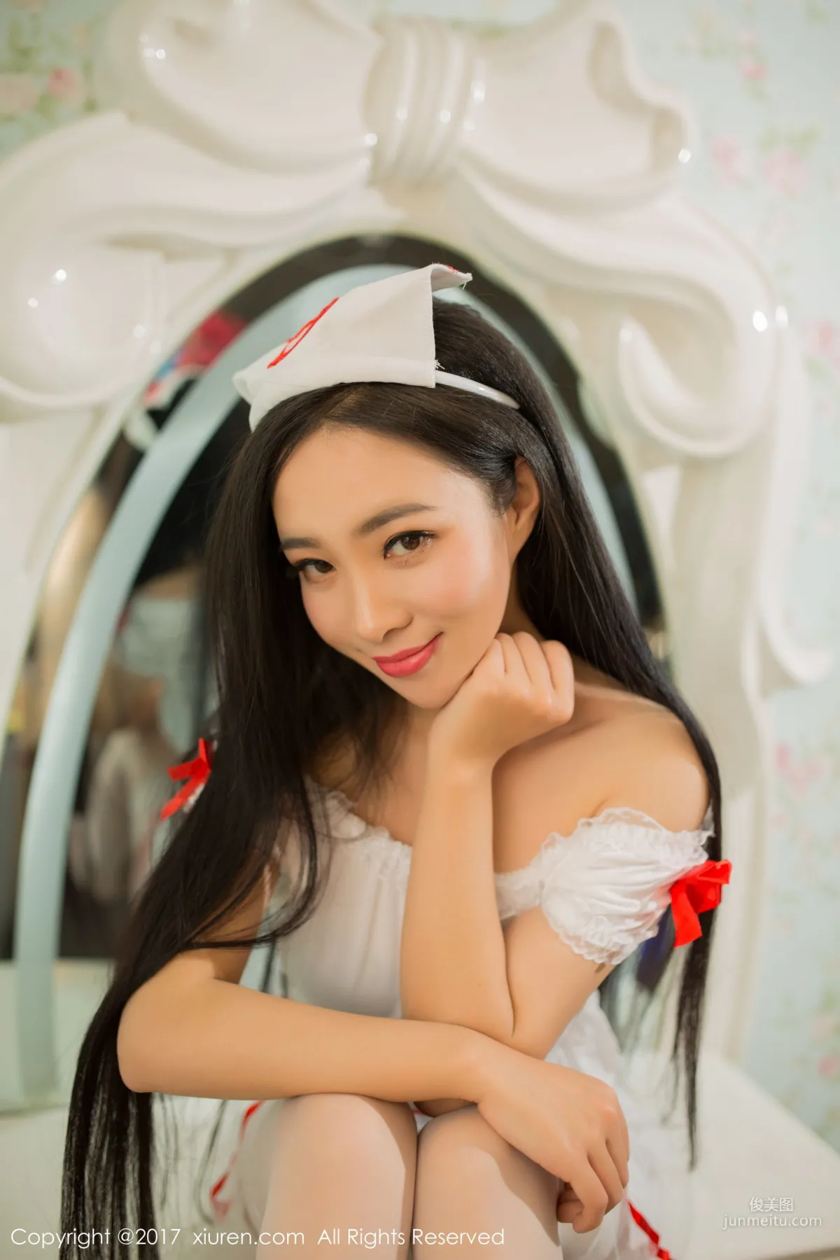 Aier 521, Black Stockings Bunny Girl + Sexy Nurse Uniform [XiuRen] NO.877 Photo Set photo 35