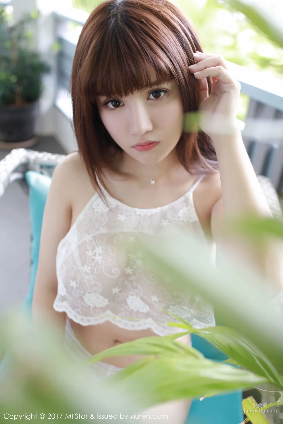 K8 Aojiao Mengmeng Vivian "Sexy Maid Outfit + Semi-Transparent Lace Lingerie" [MFStar] Vol.114 Photo Set photo 39