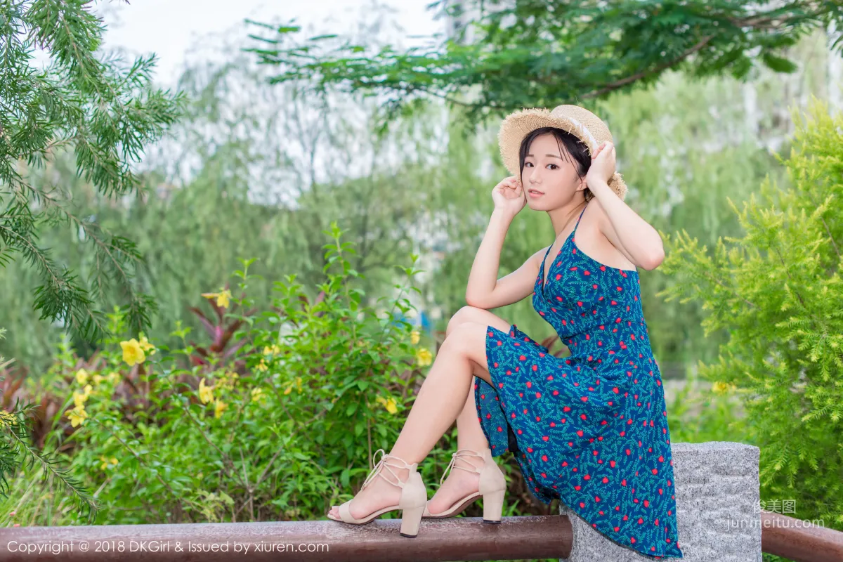 Cangjing Youxiang Pure and Sweet Straw Hat Girl [DKGirl] Vol.055 Photo Set photo 18