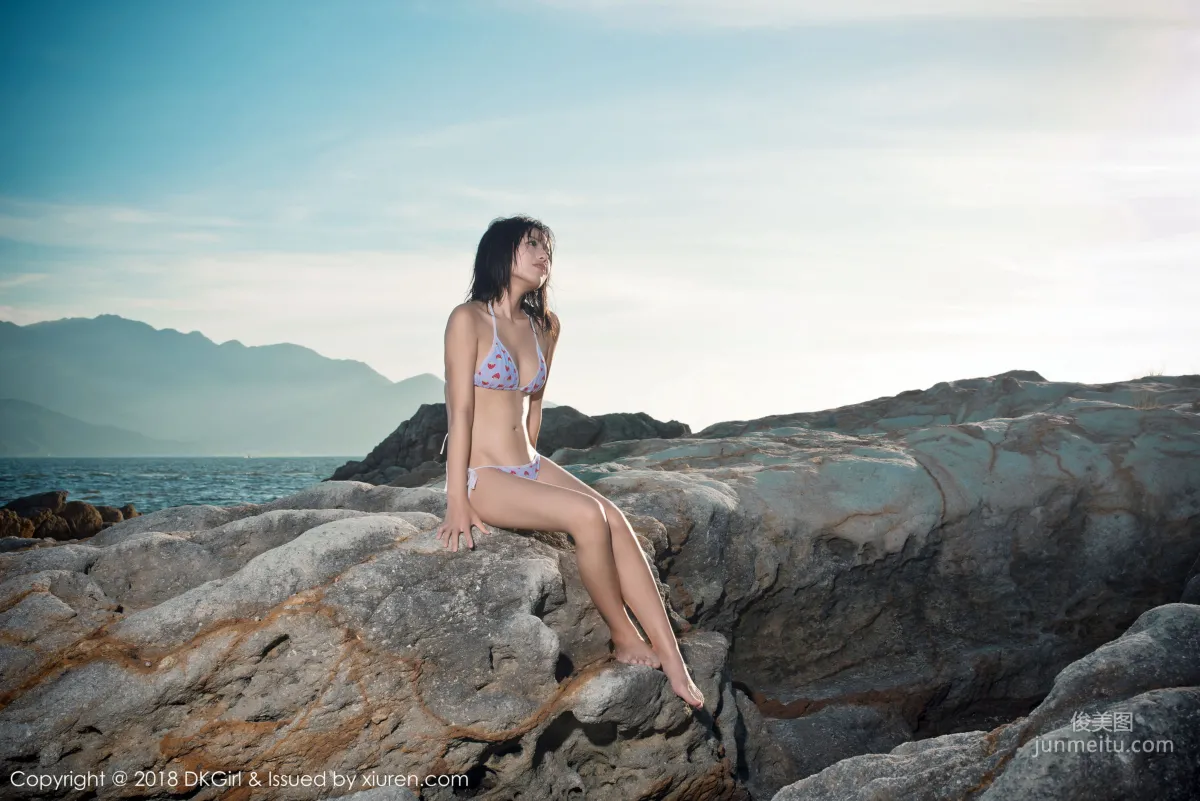 Japanese Pure Beauty @ Cangjing Youxiang, Wet Body Beach Exposure [DKGirl] Vol.058 Photo Set photo 17