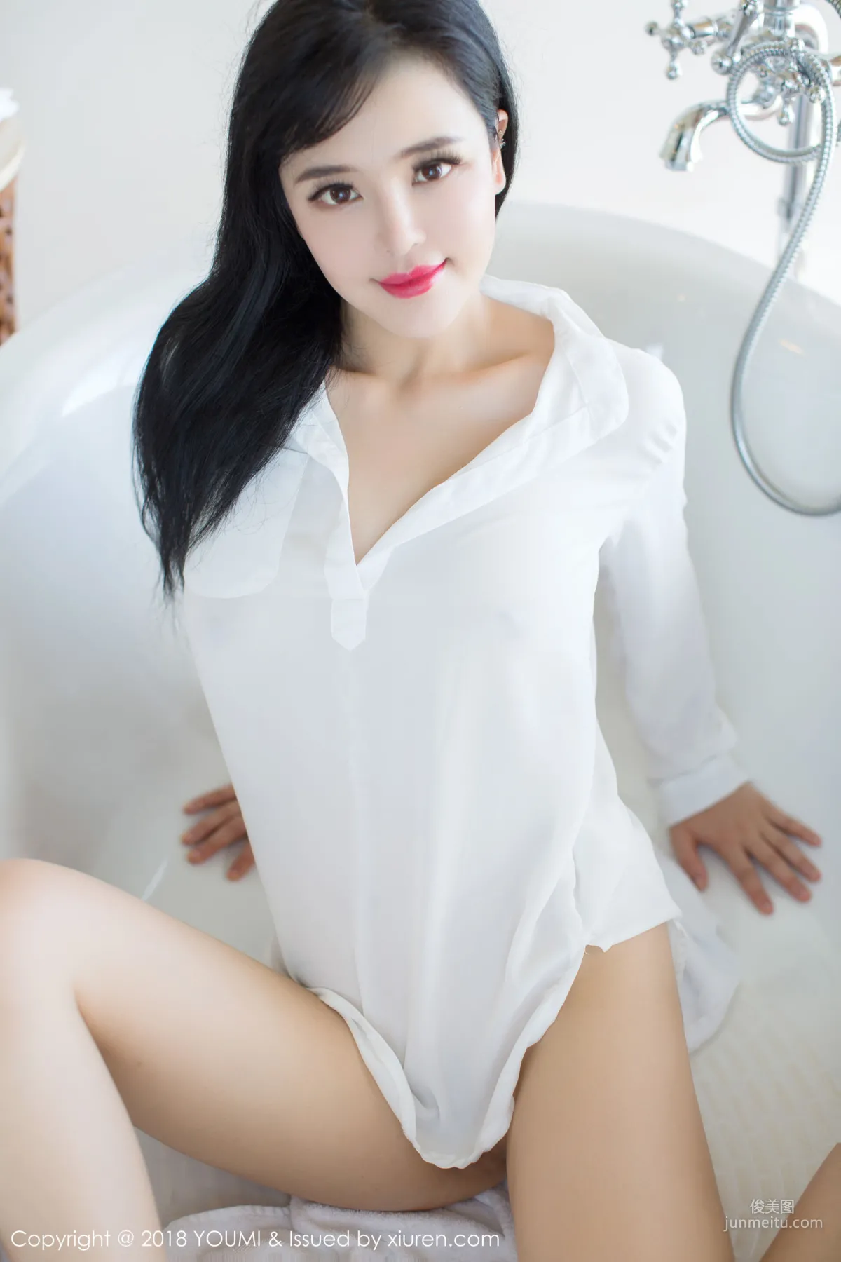 Liu Yuer White Shirt + Black Sexy Lingerie [YouMi] Vol.107 Photo Set photo 6