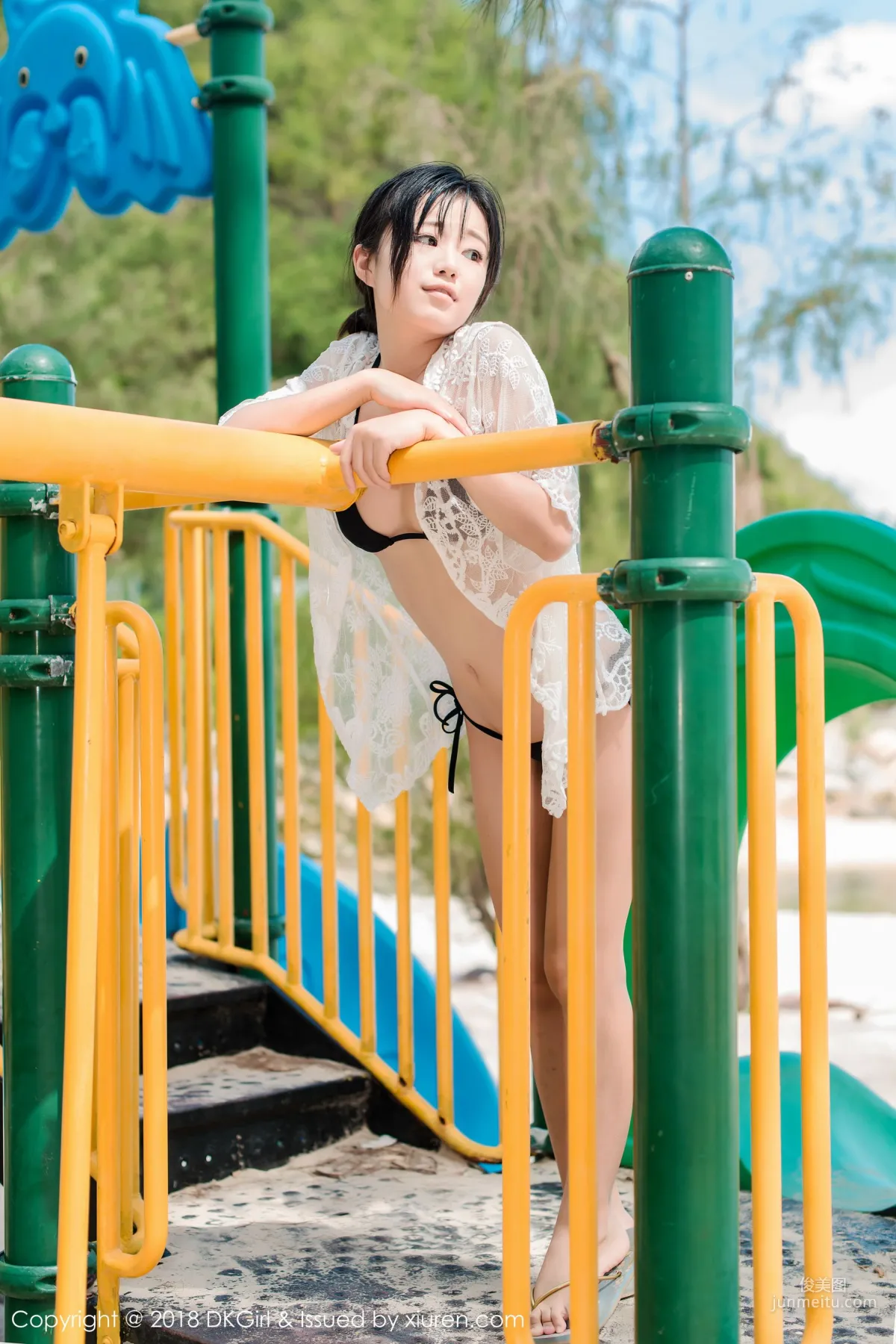Japanese Pure Beauty @ Cangjing Youxiang, Wet Body Beach Exposure [DKGirl] Vol.058 Photo Set photo 24