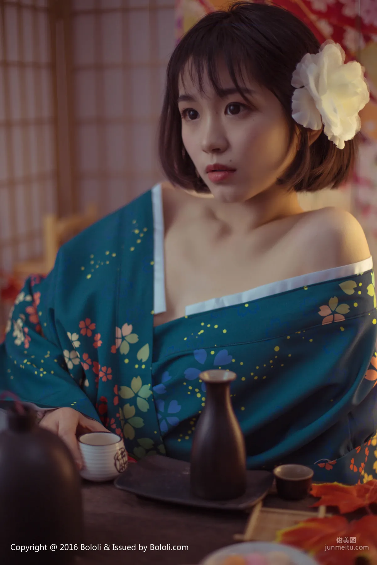 Ku Ku, Japanese Warmth, Alluring Kimono [Boluoshe] Vol.132 Photo Set photo 15