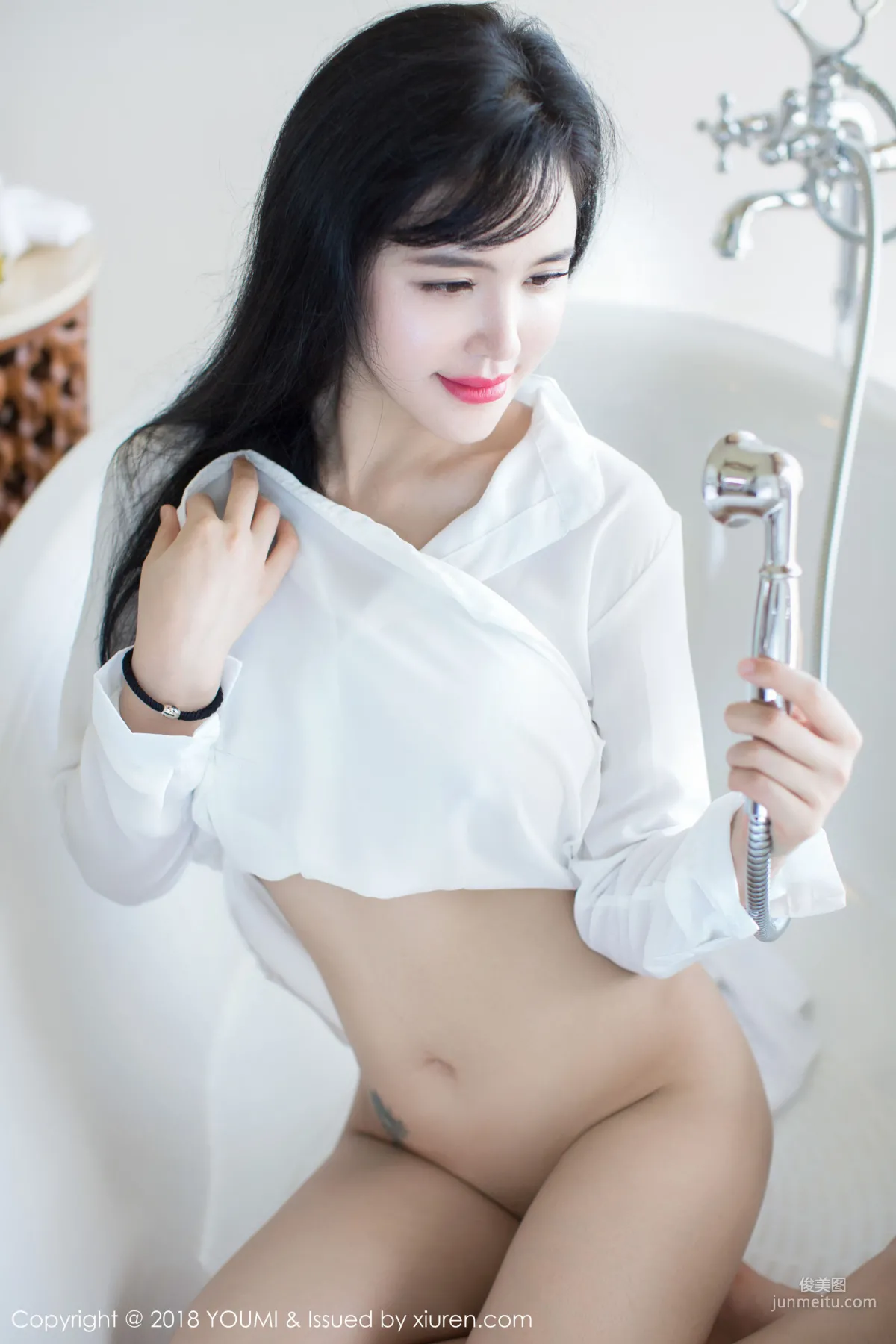 Liu Yuer White Shirt + Black Sexy Lingerie [YouMi] Vol.107 Photo Set photo 11