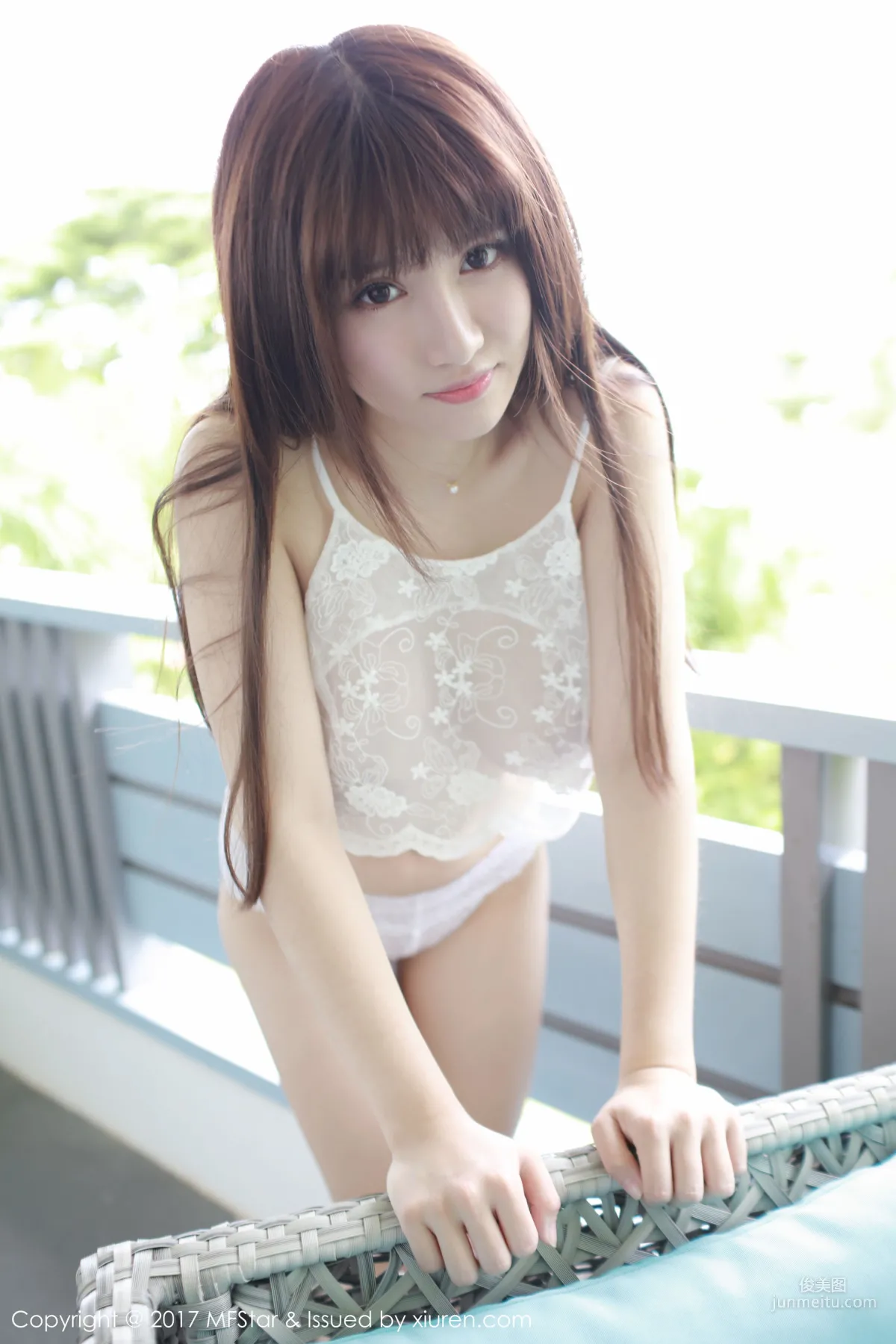 K8 Aojiao Mengmeng Vivian "Sexy Maid Outfit + Semi-Transparent Lace Lingerie" [MFStar] Vol.114 Photo Set photo 51