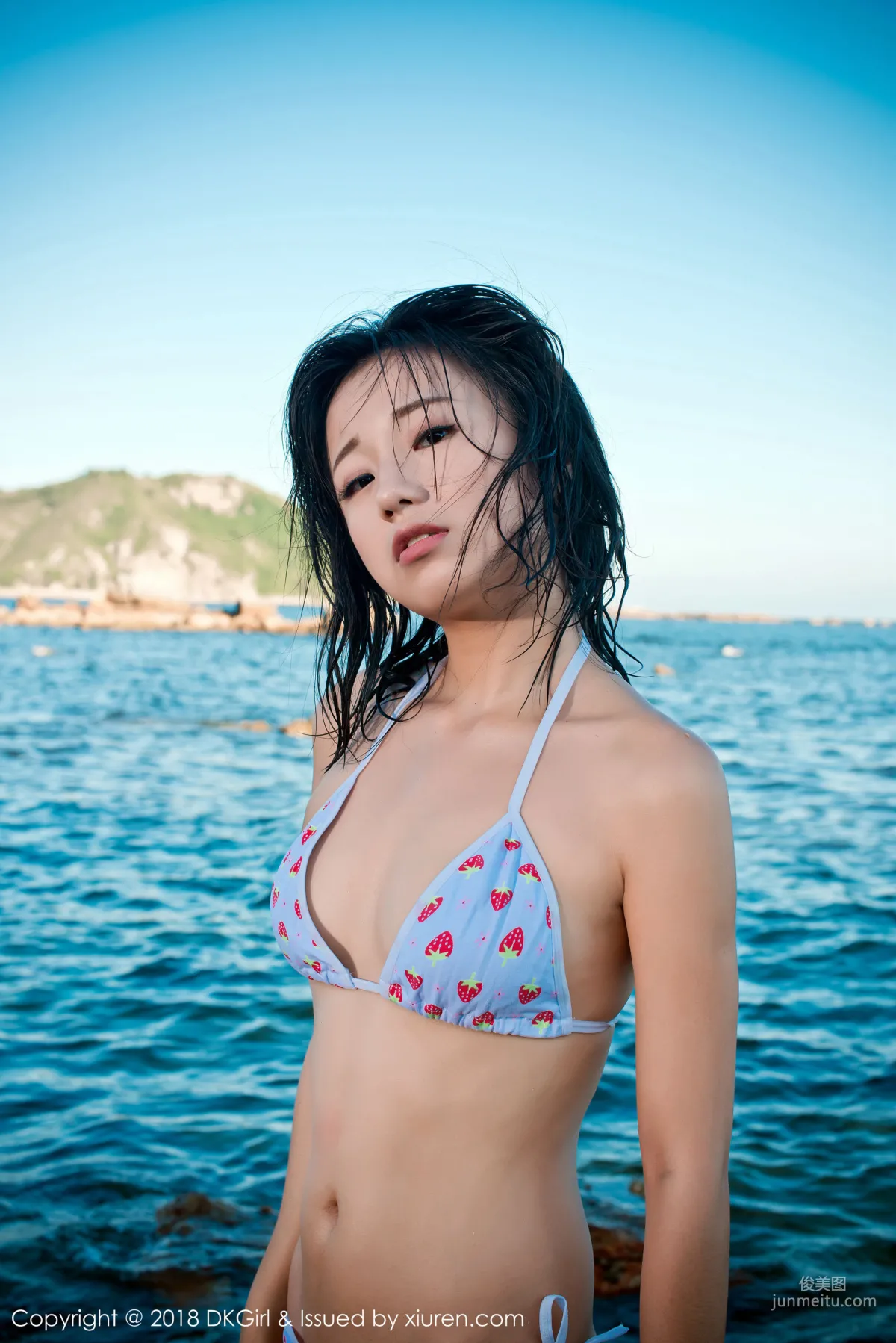 Japanese Pure Beauty @ Cangjing Youxiang, Wet Body Beach Exposure [DKGirl] Vol.058 Photo Set photo 8