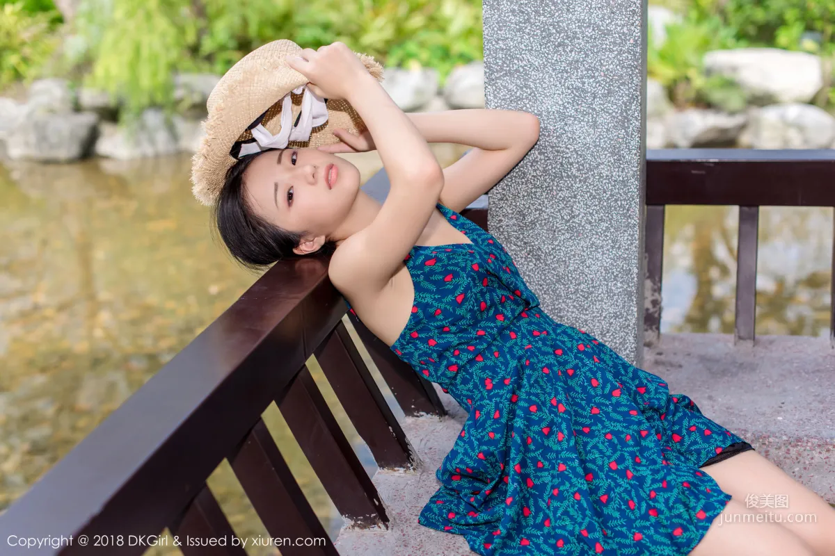 Cangjing Youxiang Pure and Sweet Straw Hat Girl [DKGirl] Vol.055 Photo Set photo 12