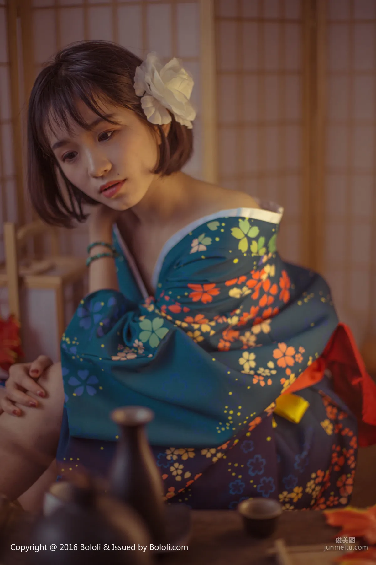 Ku Ku, Japanese Warmth, Alluring Kimono [Boluoshe] Vol.132 Photo Set photo 3