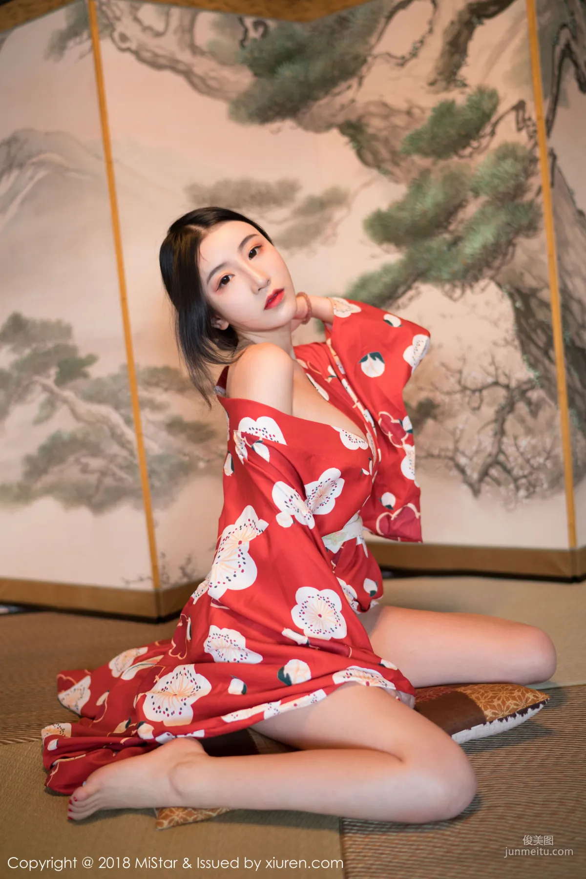 Xie Zhixin Sindy, Gorgeous Red Kimono [MiStar] VOL.210 Photo Set photo 2