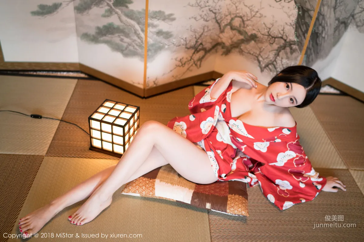 Xie Zhixin Sindy, Gorgeous Red Kimono [MiStar] VOL.210 Photo Set photo 11