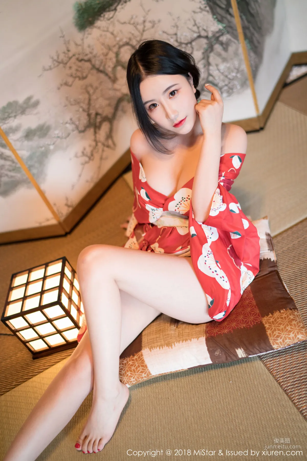 Xie Zhixin Sindy, Gorgeous Red Kimono [MiStar] VOL.210 Photo Set photo 9