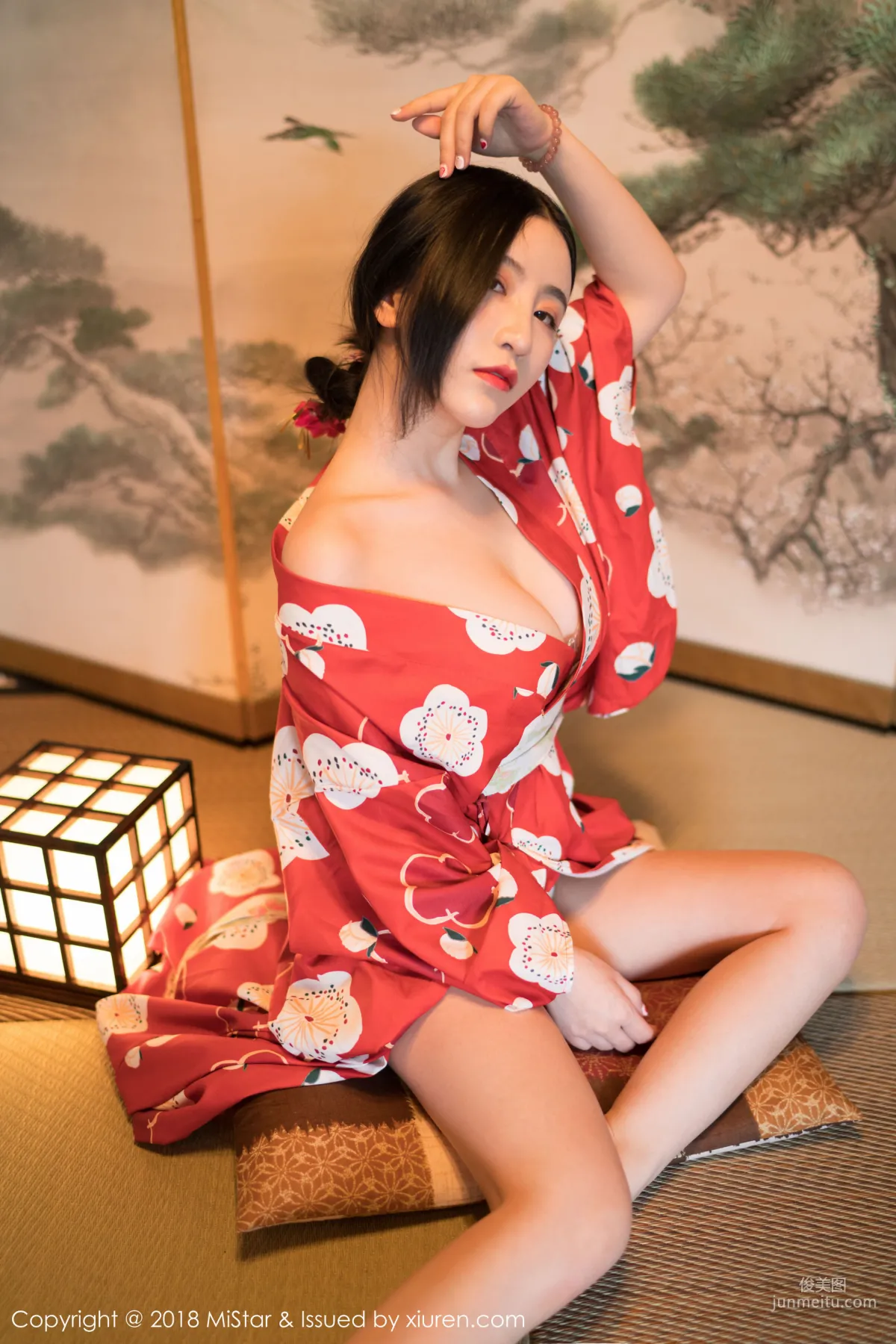 Xie Zhixin Sindy, Gorgeous Red Kimono [MiStar] VOL.210 Photo Set photo 4