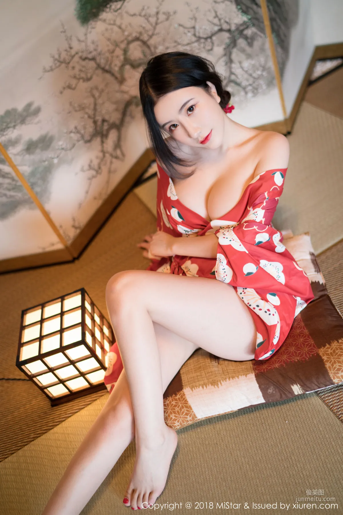 Xie Zhixin Sindy, Gorgeous Red Kimono [MiStar] VOL.210 Photo Set photo 10