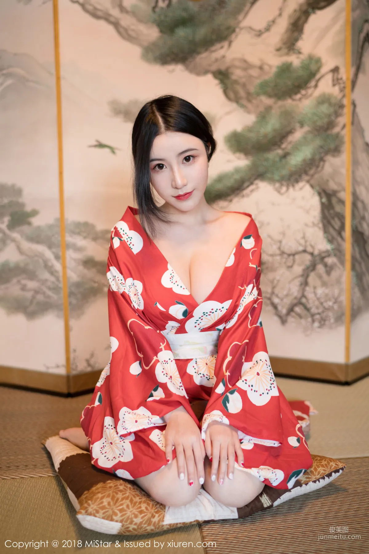 Xie Zhixin Sindy, Gorgeous Red Kimono [MiStar] VOL.210 Photo Set photo 1