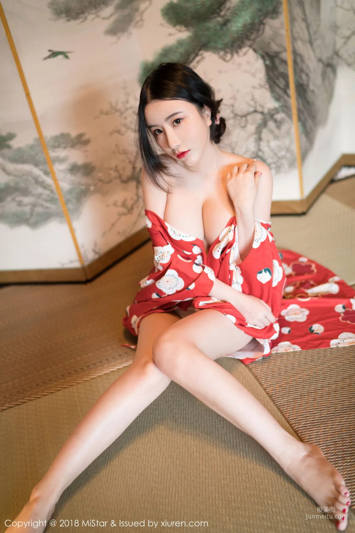 Xie Zhixin Sindy, Gorgeous Red Kimono [MiStar] VOL.210 Photo Set photo 17
