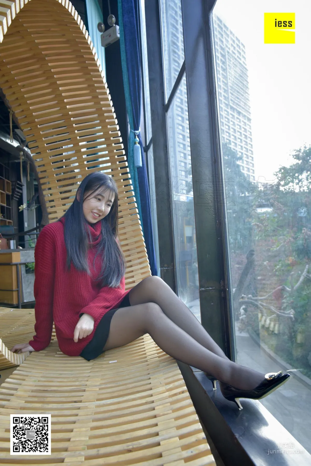 Jia Zhen, Plump and Fleshy Black Stockings [IESS] Silk Enjoyer 183 Photo Set photo 42