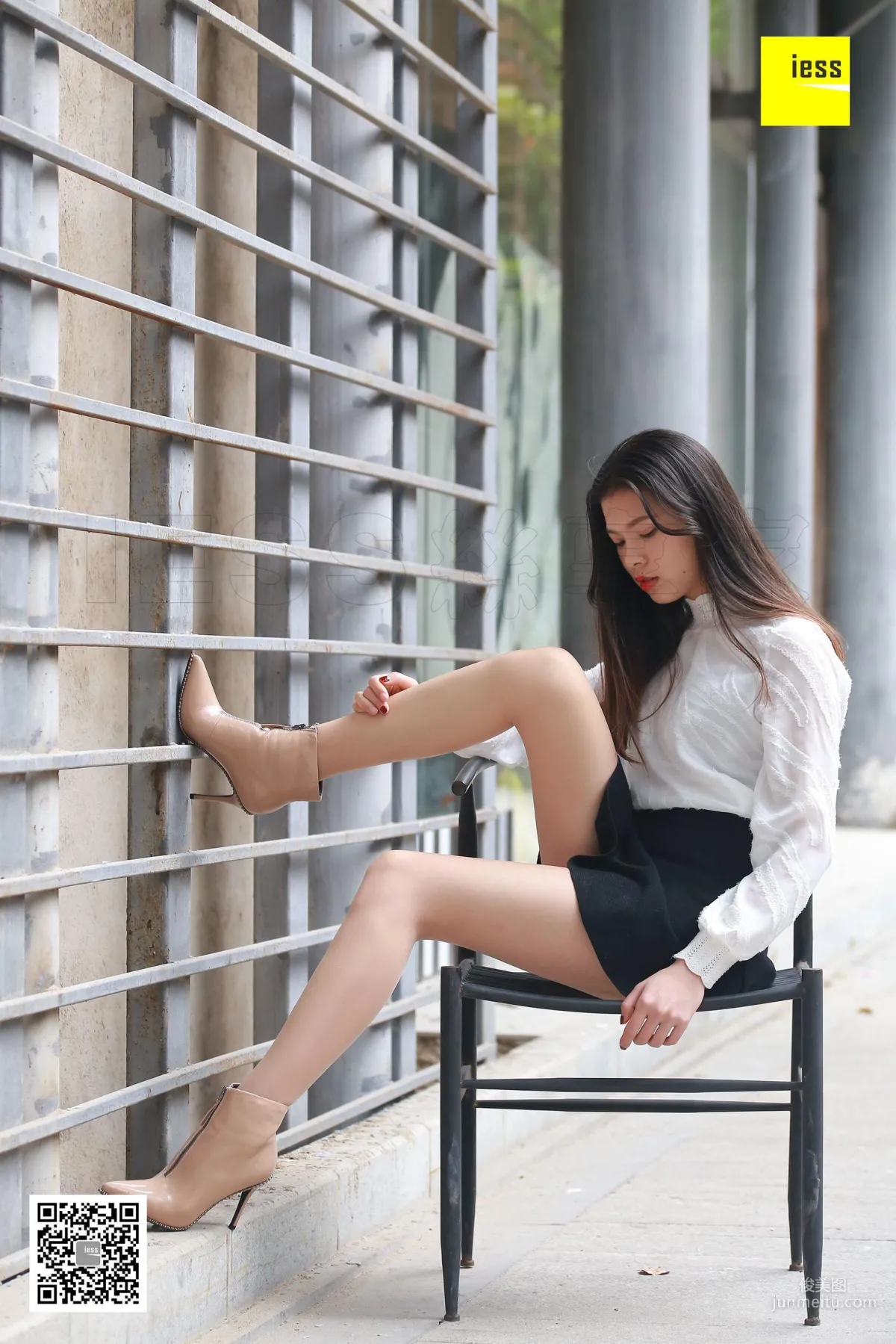 Qi Qi, Nude Patent Leather Ankle Boots [IESS] Silk Enjoyer 162 Photo Set photo 56