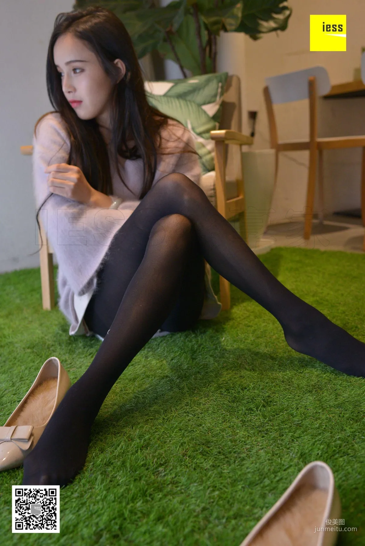 Xiao Yu, 50D Black Stockings and Flats [IESS] Stockings Lover 195 Photo Set photo 91
