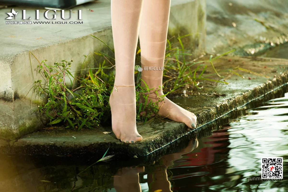 Model Wen Di Denim Hot Pants and Street Snap Beautiful Legs [Ligui] Photo Set photo 5