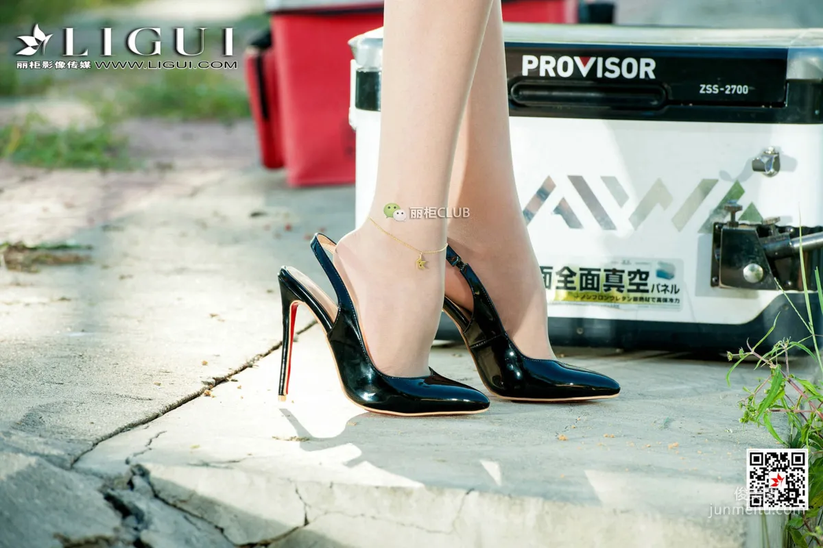 Model Wen Di Denim Hot Pants and Street Snap Beautiful Legs [Ligui] Photo Set photo 29
