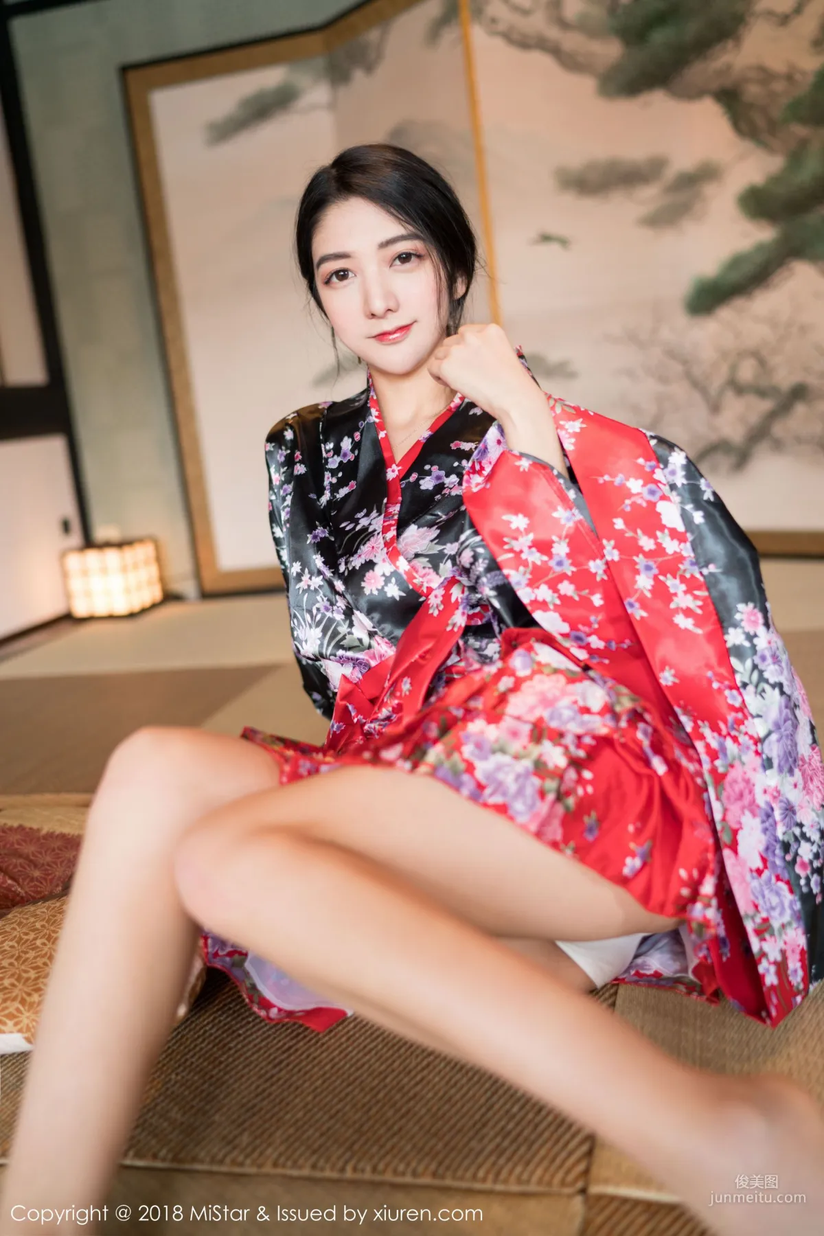 Xiao Reba, Open-Back Sweater + Kimono + OL Workplace [MiStar] VOL.213 Photo Set photo 14