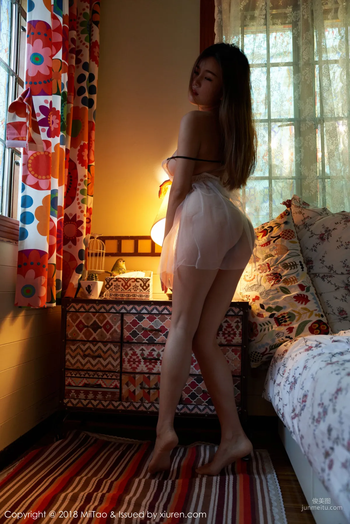 Luxi Lucy Semi-Transparent Sexy Nightgown and Benefits [MiiTao] VOL.097 Photo Set photo 23