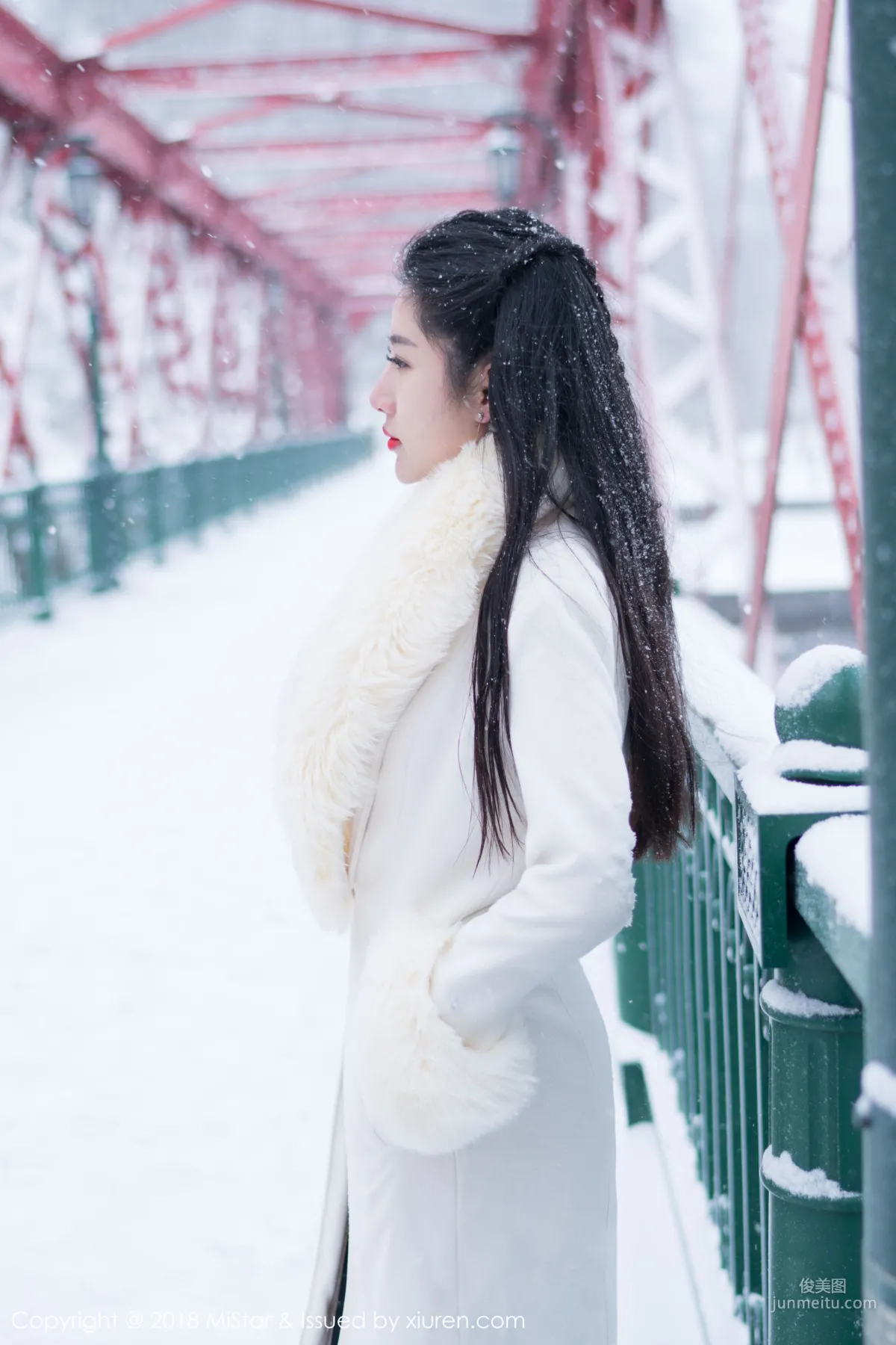 Chen Jiajia Tiffany, Beauty in the Snow and Sexy Dudou, [MiStar] VOL.216 Photo Set photo 29