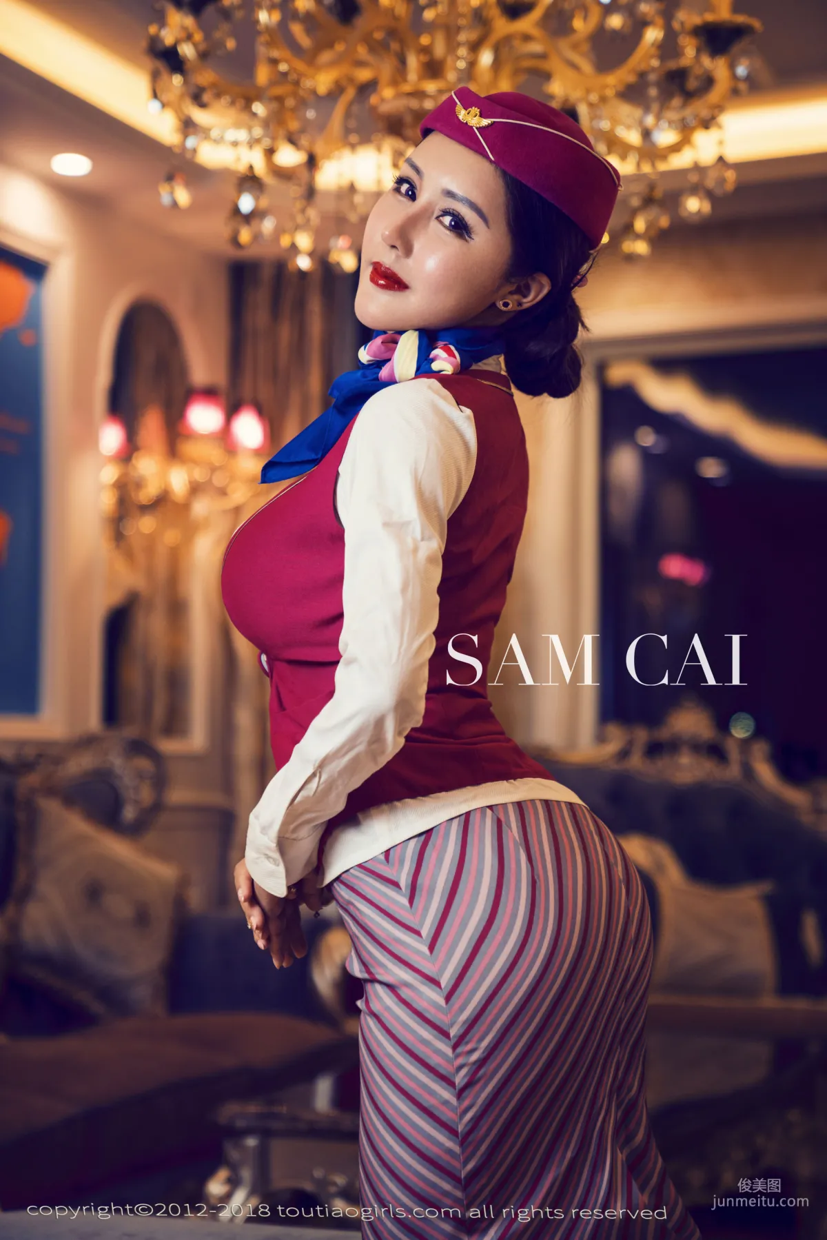 Teacher Cai Private Flight Attendant [TouTiao Goddess] Photo Set photo 4