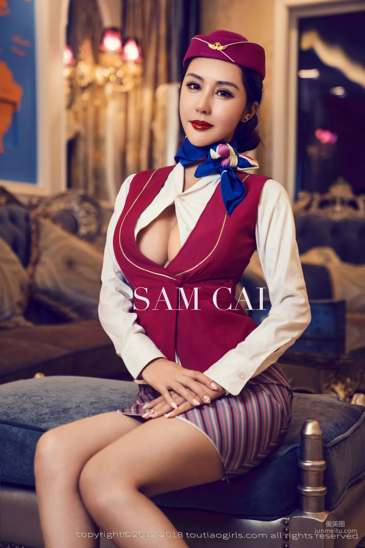 Teacher Cai Private Flight Attendant [TouTiao Goddess] Photo Set photo 3