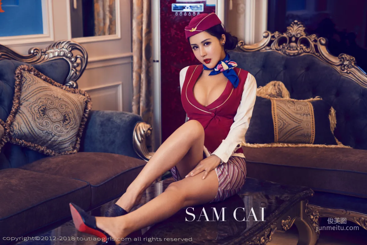 Teacher Cai Private Flight Attendant [TouTiao Goddess] Photo Set photo 9