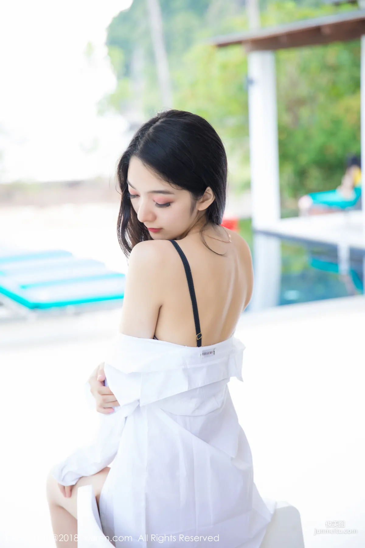 Xiao Reba 'White Shirt and Lace Lingerie Series' [XiuRen] No.962 Photo Set photo 15