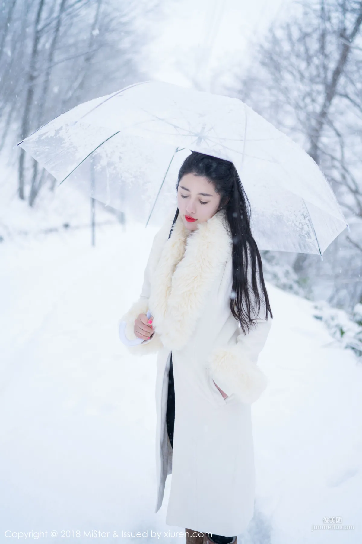 Chen Jiajia Tiffany, Beauty in the Snow and Sexy Dudou, [MiStar] VOL.216 Photo Set photo 32